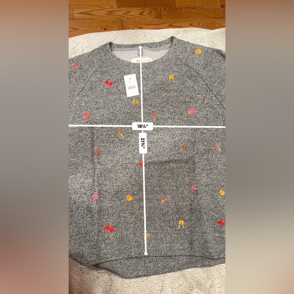 Lou & Grey Heart Emoji Fleeceback Sweatshirt Size XS New with tags - Picture 6 of 6